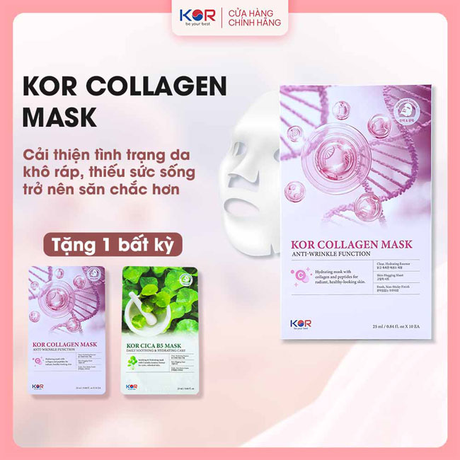 Bộ Mặt Nạ Căng Bóng ( KOR Collagen Mask )