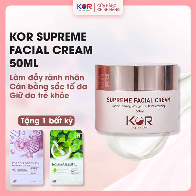Kem dưỡng da KOR – Hàn Quốc Cấp Ẩm Hỗ Trợ Trẻ Hóa Da