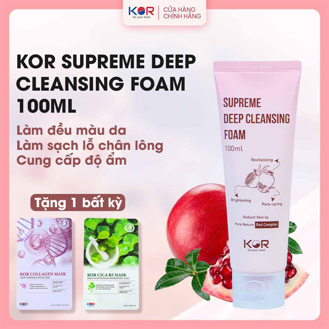 Sữa rửa mặt KOR – Hàn Quốc Supreme Deep Cleansing Foam